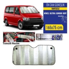 CARUB Güneşlik Ön 165X75 Jumbo Büyük Nikel