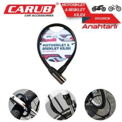 Bisiklet Kilidi Anahtarlı 10x100 Siyah