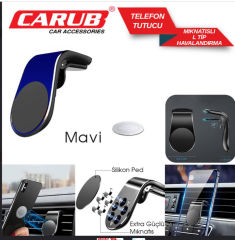 CARUB Telefon Tutucu L Tipi Havalandırma Mavi