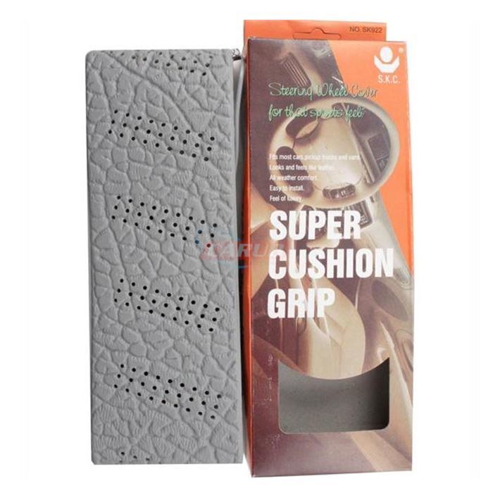 CARUB Direksiyon Kılıfı 38cm Sarmalı Gri Bambu