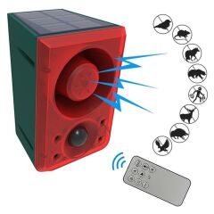 Yüksek Sesli̇ Hayvan Kovucu Alarm Ci̇hazi 130db Şarjli Solar Panelli̇ Hareket Sensörlü