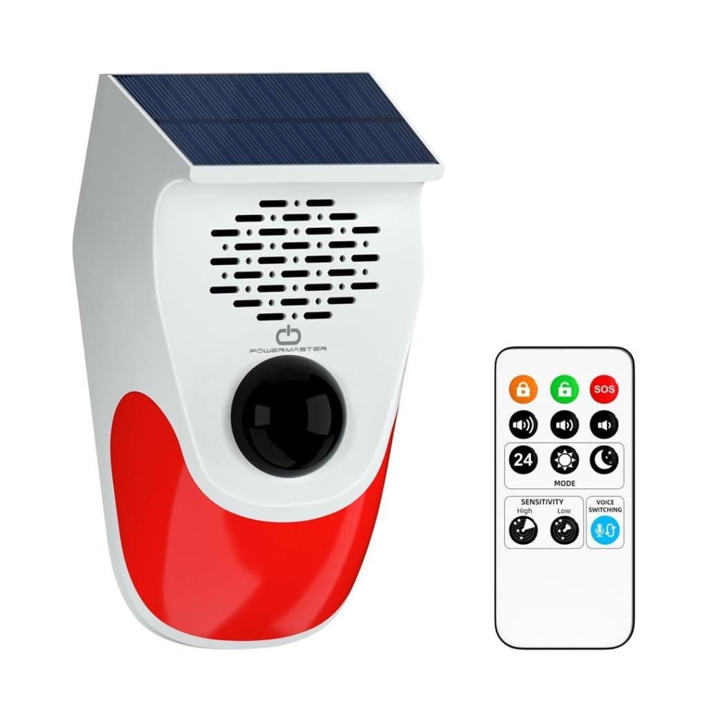Kumandali Solar Sesli̇ Işikli 120db Alarm Si̇stemi̇