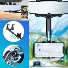 Araba Dikiz Aynası Teleskobik Telefon Tutucu