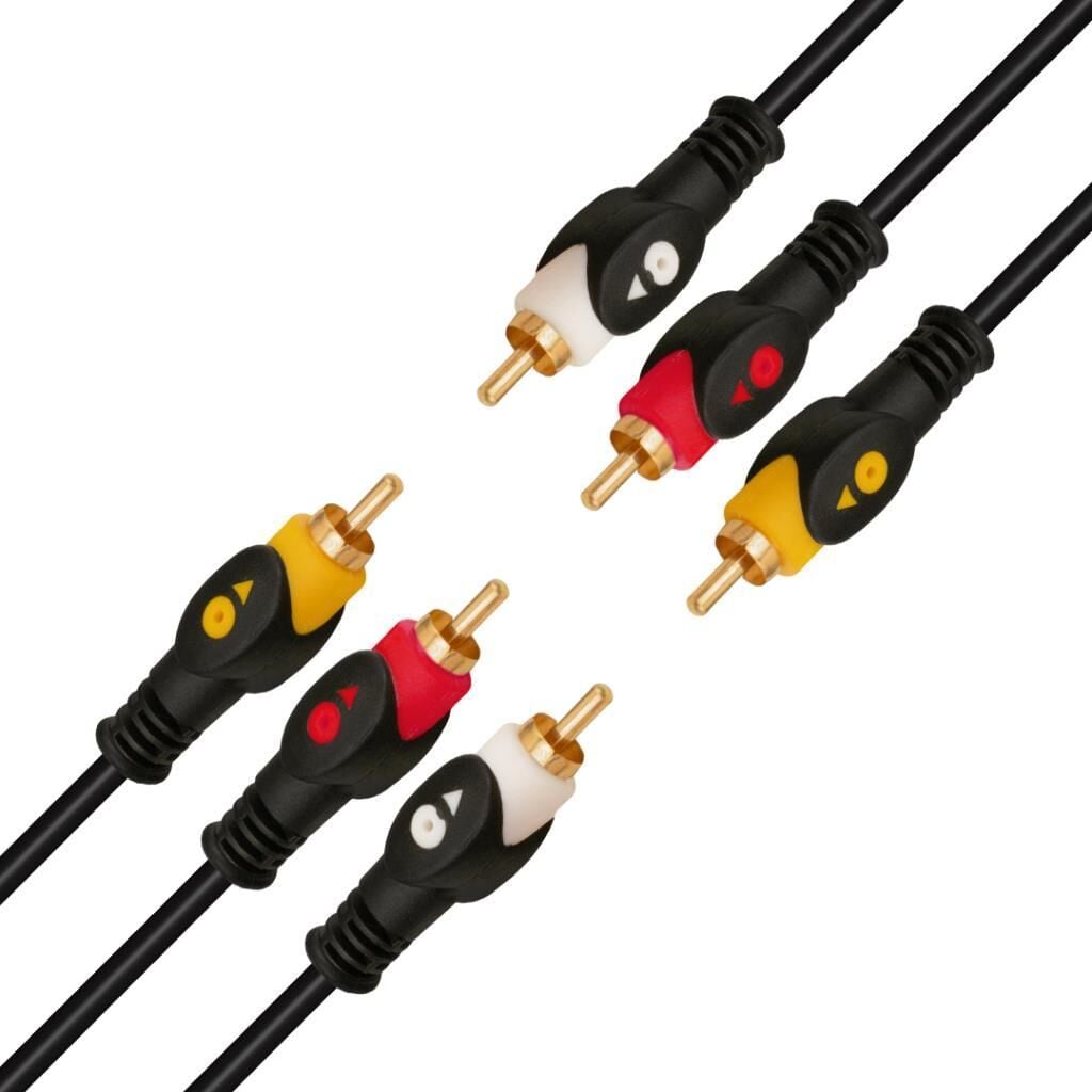 3 Rca + 3 Rca 1.5 Metre Poşetli̇ Gold 1. Kali̇te Kablo