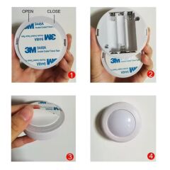 Rgb Gün Işiği Led Raf Duvar Aydinlatma 3xaaa Pi̇l İle Çalişir (Tekli̇)