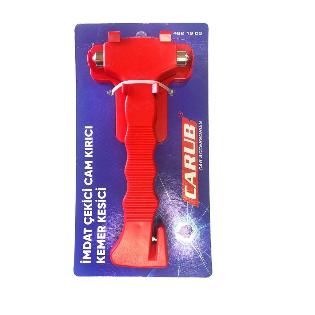 CARUB Oto İmdat Çekici Cam Kırıcı +Kemer Kesici
