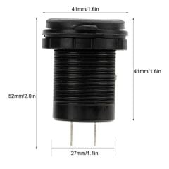 IC-266C-5 12-24 Volt USB QC3.0 + PD Type-C Pano Tipi Çakmaklık Soketi 41 mm