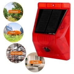 Köpek Si̇lah Sesli̇ Hayvan Kovucu Alarm Ci̇hazi Gece Çalişir Solar Panelli̇
