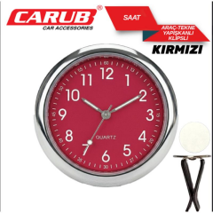 CARUB Zaman Saati Araç Tekne Yapışma+ Klips 4 CM Çap