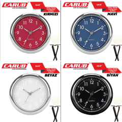 CARUB Zaman Saati Araç Tekne Yapışma+ Klips 4 CM Çap