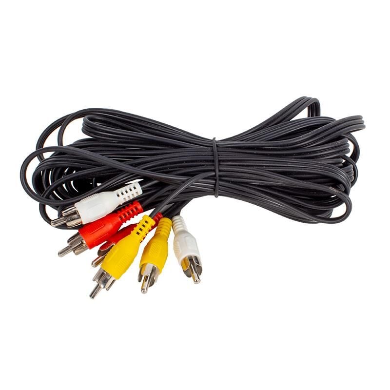 PM-2187 Siyah 3 RCA + 3 RCA Kalın 10 Metre Ses Görüntü Aktarım Kablosu