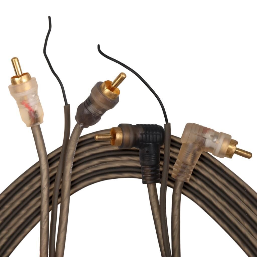 G-512ab 5 Metre 2 Rca + 2 Rca L-tip Şaseli Oto Amfi Sinyal Kablosu