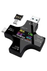 USB Tester Voltmetre Ampermetre Akım Göstergesi Multimetre Test Cihazı OTG Dest