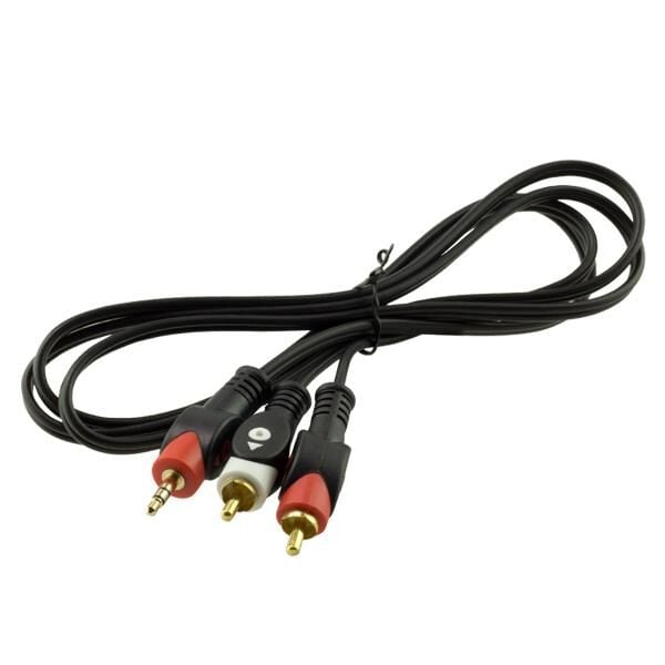 PM-9486 2 RCA Erkek + 3,5 mm Stereo Erkek 1,5 Metre Gold 1. Kalite Kablo (Ara)