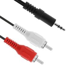 PM-426 RCA Stereo Erkek 1,5 Metre Ses Kablosu 3,5 mm to 2 Erkek (Ara)