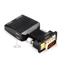 Vga To Hdmi Çevirici Dönüştürücü Laptop Tv Monitör Adaptör Kablosu + Hdmi Kablo 1.5 Metre