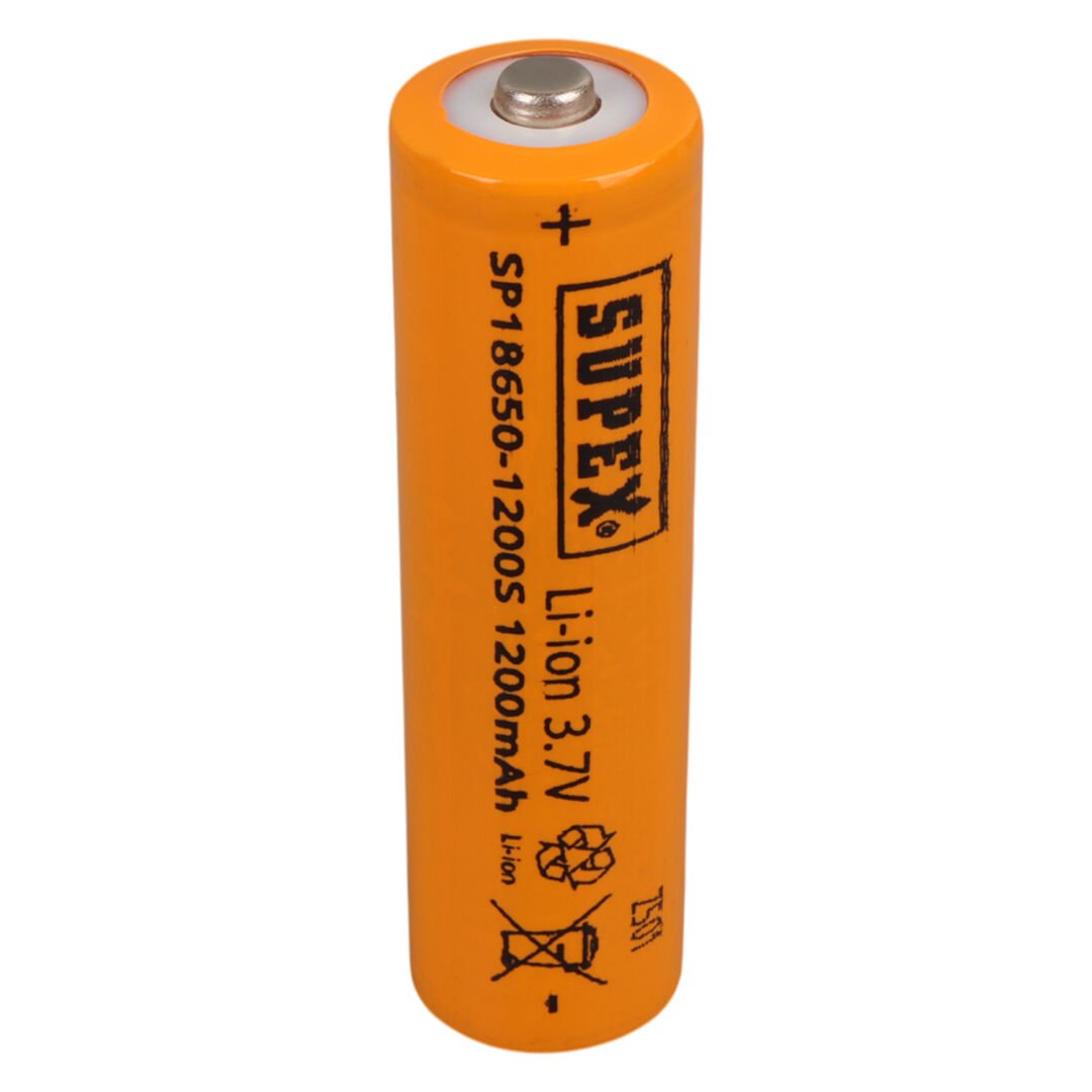 3.7 VOLT 1200 MAH ŞARJ EDİLEBİLİR LI-ION 18650 BAŞLIKLI PİL