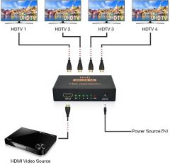 4 Port Uhd 4k Hdmi Switch Ekran Monitör Splitter Çoklayıcı Çoğaltıcı
