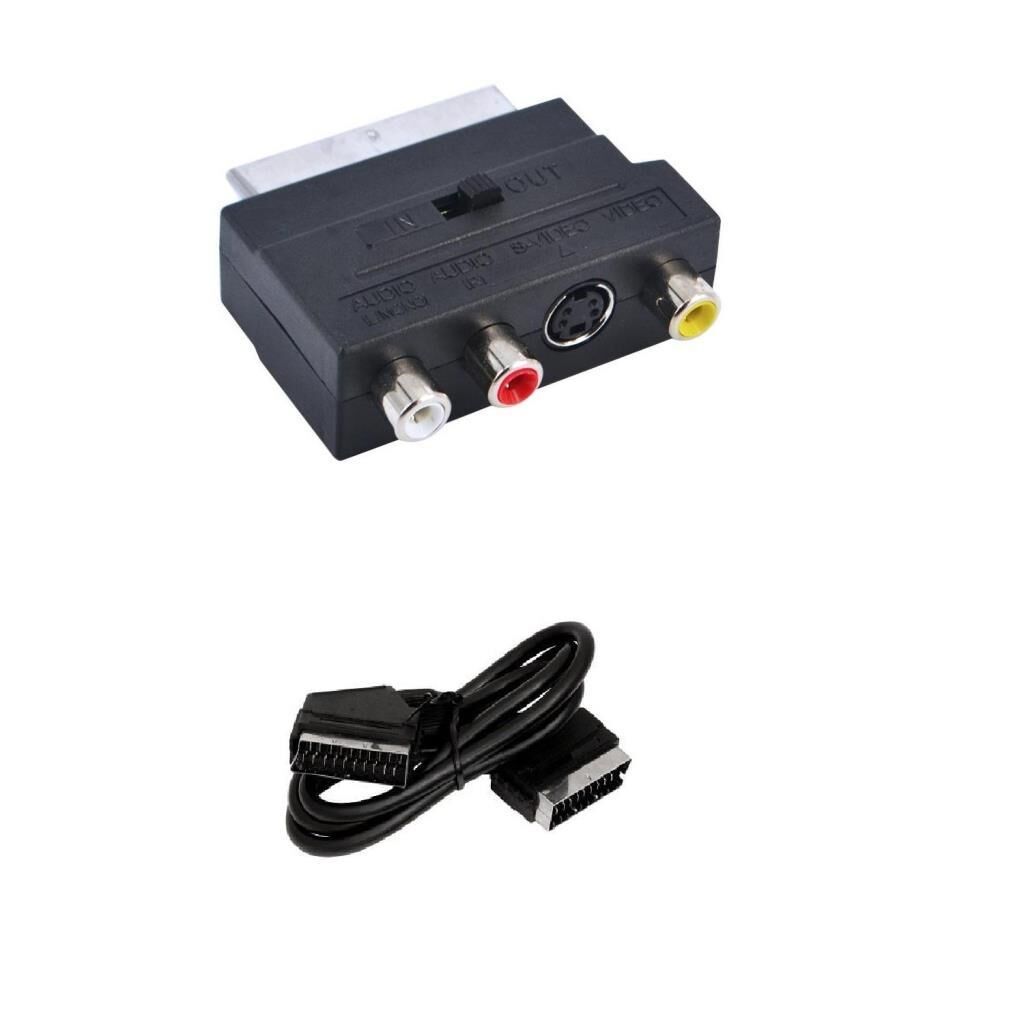 Scart To Rca Skart Tos Av Svideo Çevirici Set + Scart Kablo