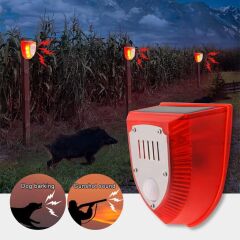 Köpek Si̇lah Sesli̇ Hayvan Kovucu Alarm Ci̇hazi Gece Çalişir Solar Panelli̇