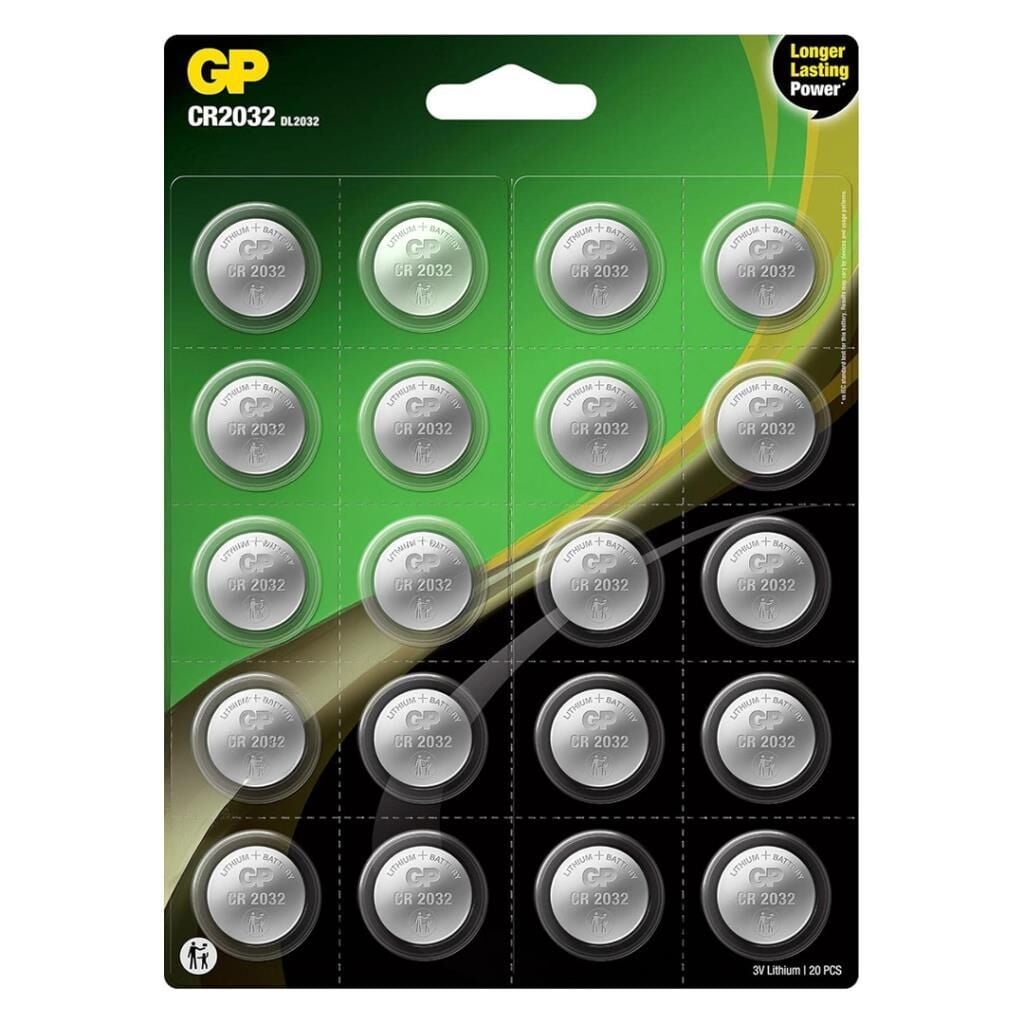 GP CR2032 DL2032 BLİSTERLİ 20'Lİ LITYUM PARA PİL (GP CR2032-2CAI20 )