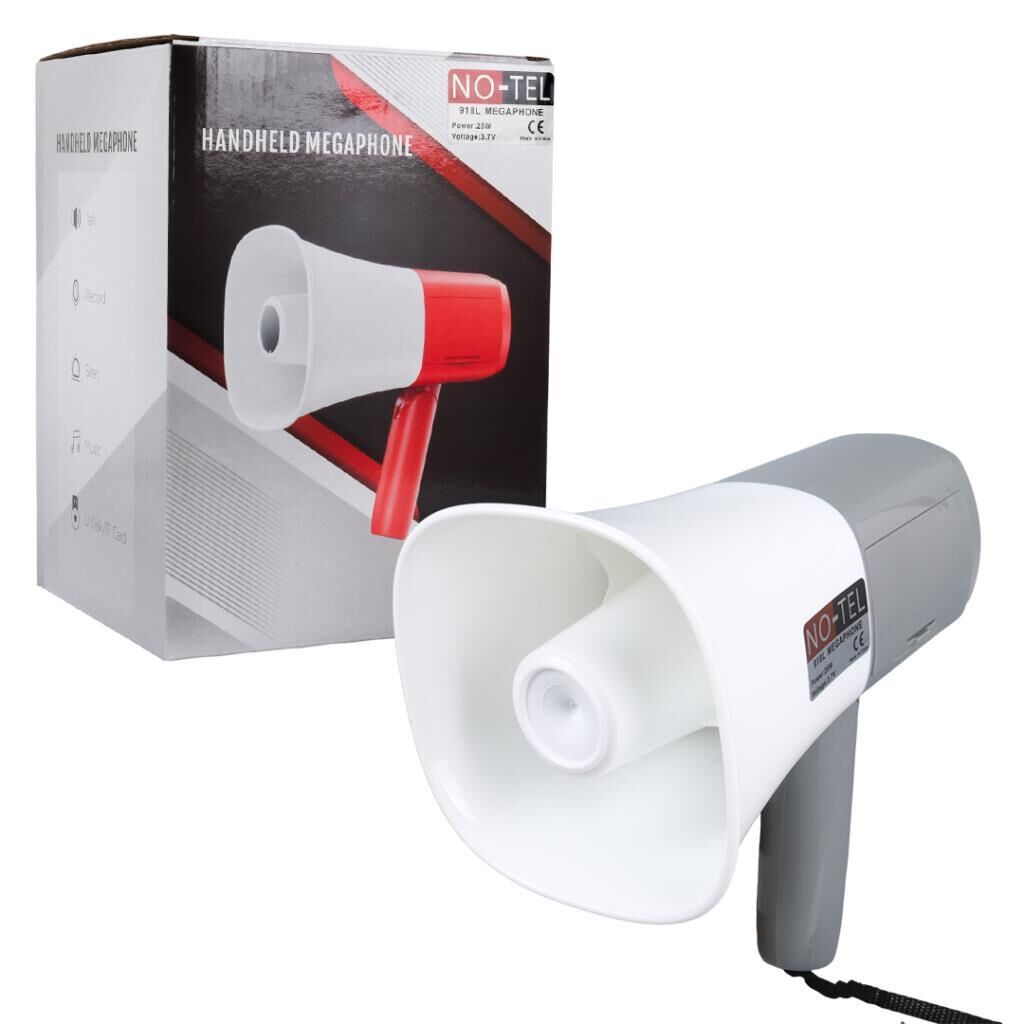 Notel 918l 25 Watt Bluetooth-usb-si̇ren-ses Kayit Özeli̇kli̇ Dahi̇li̇ Bataryali Mi̇ni̇ El Ti̇pi̇ Megafon