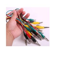 Kablolu Krokodil Test Kablosu Timsah Ağızlı - 10 Adet