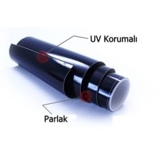 Koruma Tabakalı Panoramik Parlak Cam Tavan Görünümlü Folyo Kaplama Tavan Filmi 135 cm X 1 Metre