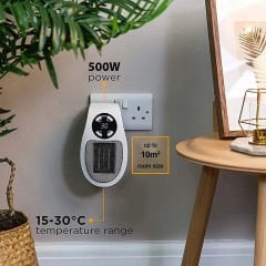 500 Watt Mini Mobil Kumandalı Isıtıcı | Hızlı Isınma, Zaman Ayarlı, Ekonomik Çözüm