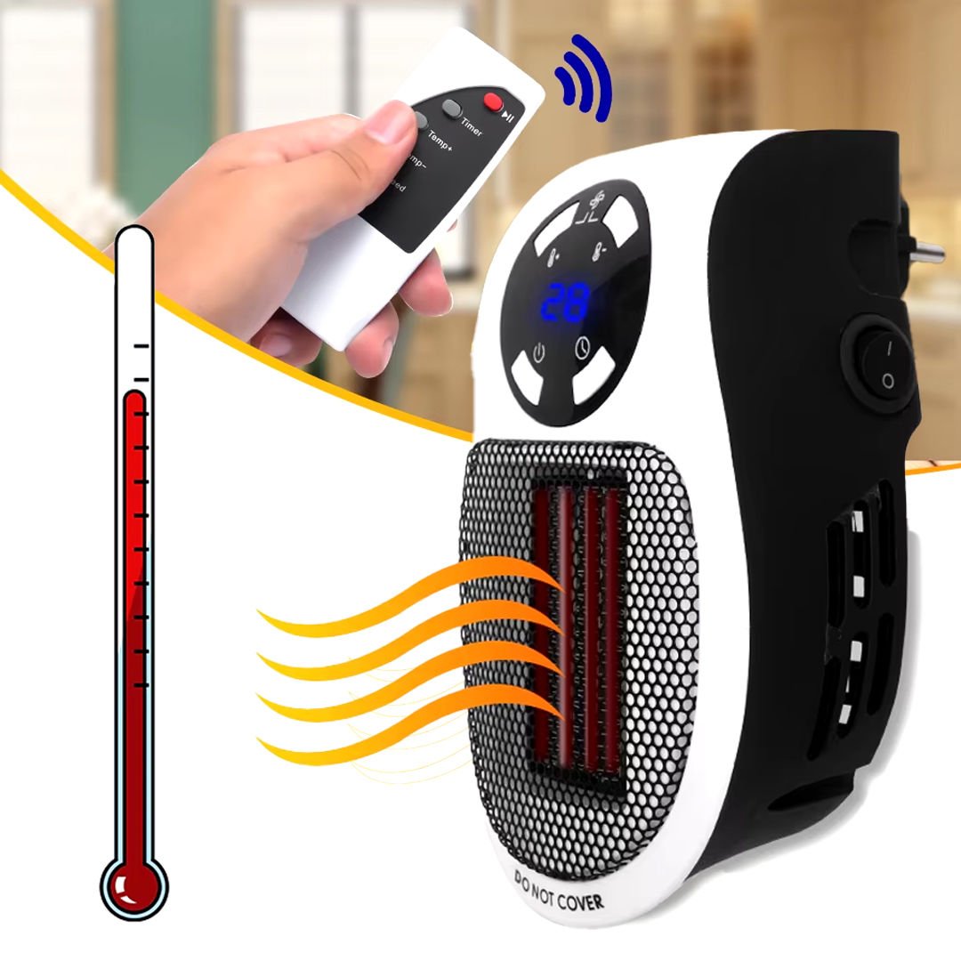 500 Watt Mini Mobil Kumandalı Isıtıcı | Hızlı Isınma, Zaman Ayarlı, Ekonomik Çözüm