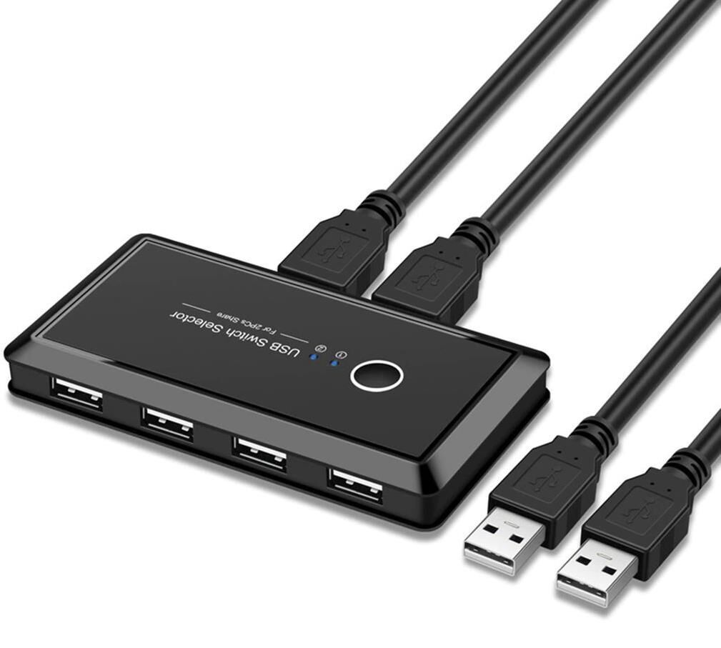 4685 Usb 4 port Hub 2 Kasa Pc Bilgisayar Kvm Switch Splitter Çoklayıcı