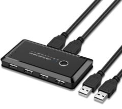 4685 Usb 4 port Hub 2 Kasa Pc Bilgisayar Kvm Switch Splitter Çoklayıcı