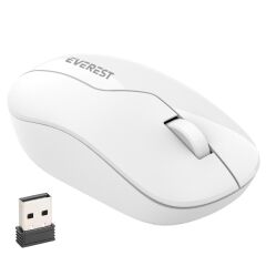 Everest Smw-973 Usb Beyaz 2.4ghz 1200dpi Kablosuz Opti̇k Mouse 5 Metre Menzi̇l