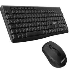 EVEREST KM-719 SİYAH İKİSİ BİR ARADA 2 IN 1 KABLOSUZ Q MULTİMEDİA KLAVYE + MOUSE SET