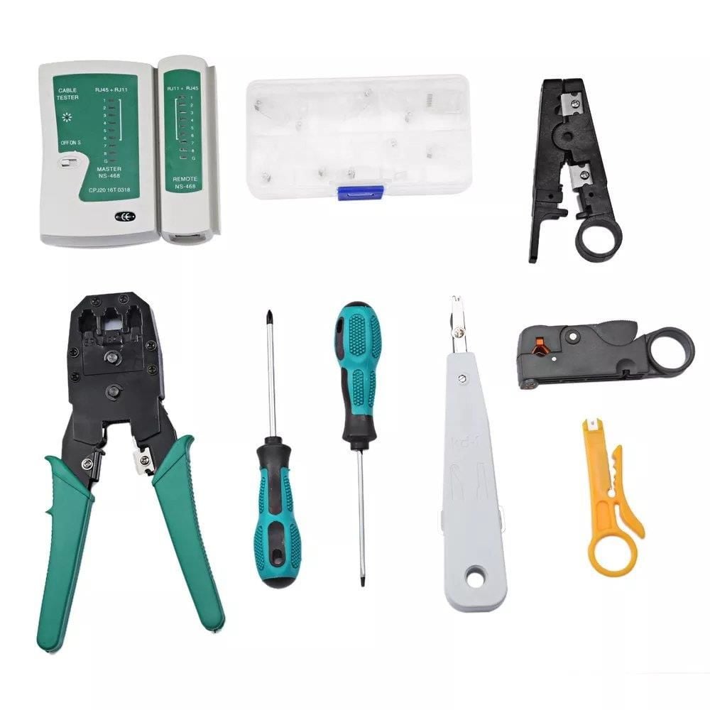 Rj9-rj11-rj45 3'lü Penseli̇ Kablo Test Ve Onarim Seti̇ Network Seti