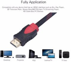 HDMİ Kablosu 15 Metre LCD Laptop 4K FHD Ara Bağlantı Erkek-Erkek TV Kablo Ps3 Ps4 Xbox