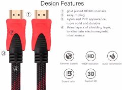 HDMİ Kablosu 15 Metre LCD Laptop 4K FHD Ara Bağlantı Erkek-Erkek TV Kablo Ps3 Ps4 Xbox