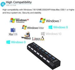 7 Port Usb 3.0 Hub Çoklayıcı Çoğaltıcı Switch