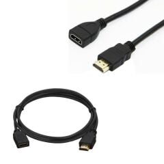 Erkek Di̇şi̇ Gold Uçlu 50 Cm Uzatma Hdmi Kablo (Mi̇ni̇ Hd Rec. İçi̇n)