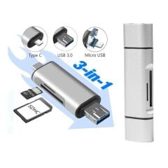 Type C Usb Kart Okuyucu Micro Sd Card Reader Çevirici Dönüştürücü Adaptör